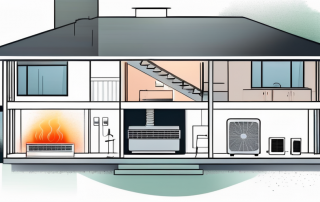 A modern house with a newly installed air heat pump system