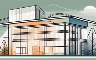 A commercial building with a visible