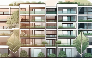 A multi-family house with visible different sections