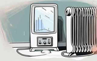 A broken heater with a blank error message screen