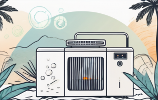 A heating system with visible parts