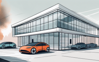 A modern building with integrated electric vehicle charging stations