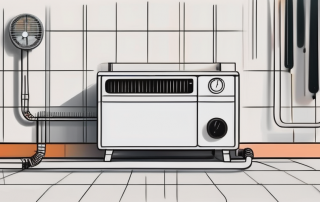 An oil heater with tools nearby