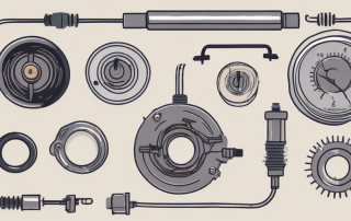 A heating thermostat being disassembled