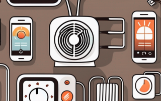 A smartphone displaying a thermostat app