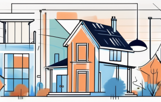 A house with a price tag hanging off it