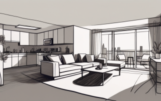 Various parts of a furnished apartment