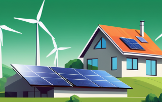 A house with solar panels on the roof