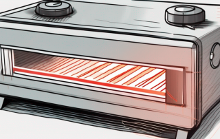 An infrared heater being tested