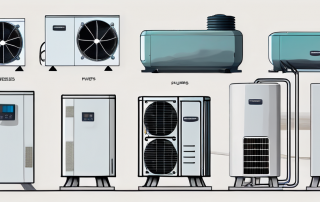 Several different types of air heat pumps