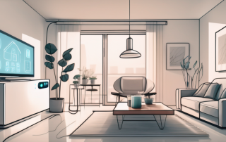 A variety of smart home sockets integrated into a modern home interior