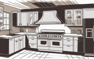 A well-ventilated kitchen with a modern exhaust hood over a stove