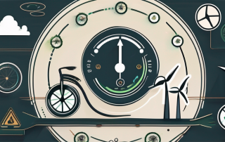 A fuel gauge with the needle pointing towards full