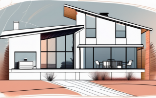 A modern house with a visible heating system