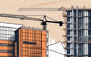 Various modern buildings under construction in germany