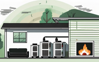 A pellet heating system combined with a heat pump