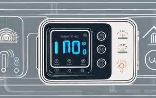 A smart thermostat attached to a radiator