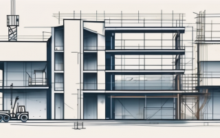 Various construction elements like blueprint