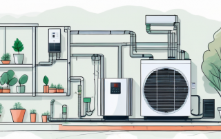 A heat pump system with various components