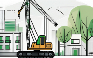 A new construction building with a crane