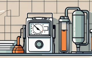 A heating system with a meter