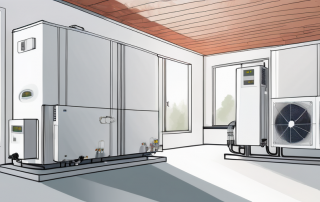 A modern wärmepumpe luftheizung (air heat pump) system