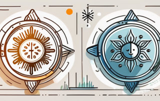 A thermostat with symbols of a snowflake and sun