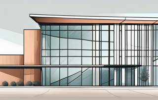 A modern german building with large