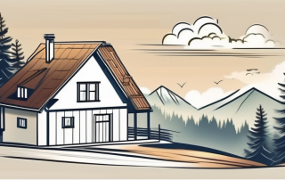 A picturesque bavarian landscape with a house under construction