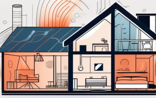 A house with visible insulation layers