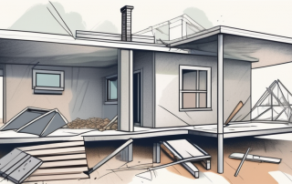 A house under construction with various cost traps like a hidden pit