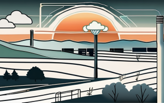 A modern heating system with a backdrop of the sachsen-anhalt landscape