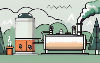 An atmospheric gas boiler with a large prohibition sign over it