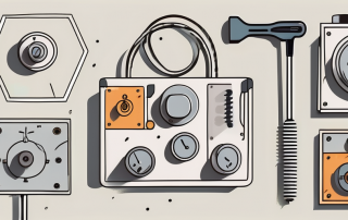 A thermostat being installed on a wall