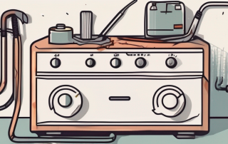 A broken thermostat with visible signs of damage