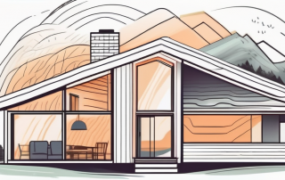 An insulated house with visible layers indicating different types of insulation