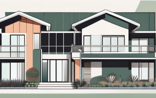 A multi-family house with four distinct apartments