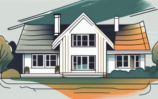 A german home with a riester pension certificate leaning against it