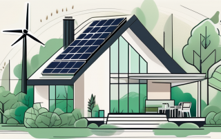 An energy-efficient renovated house surrounded by lush greenery