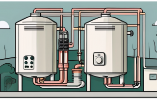 A heat pump and a gas system side by side