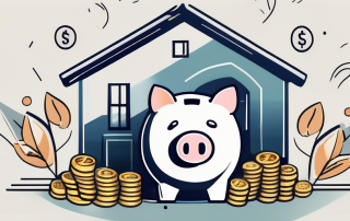 A piggy bank shaped like a house