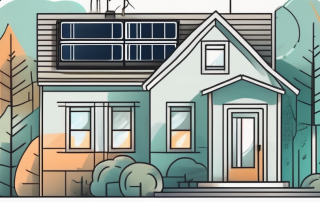 A house undergoing energy-efficient renovations