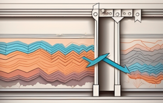 A cross-section of a wall with various layers of insulation