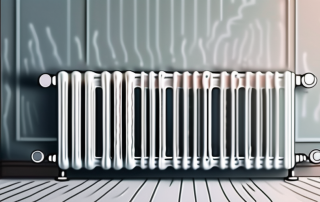 A cold radiator with cold pipes