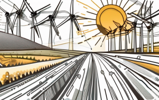 Germany's map dotted with various types of energy sources like wind turbines