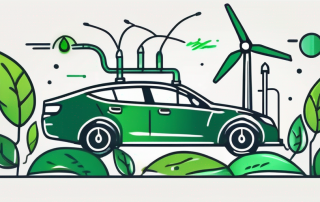 A car with a fuel gauge showing full