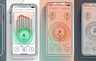 A smartphone displaying a thermostat control interface