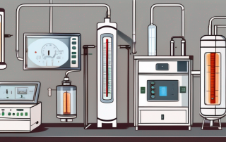 Various types of infrared heaters being tested in a laboratory-like setting with thermometers and other scientific equipment to indicate their performance