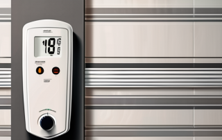 A modern digital heating meter with an easy-to-read digital display