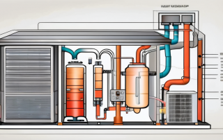 A cross-sectional view of a heat pump